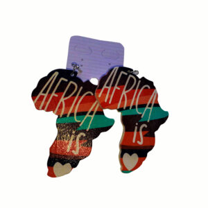 Africa heart earings