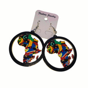 Africa map earings