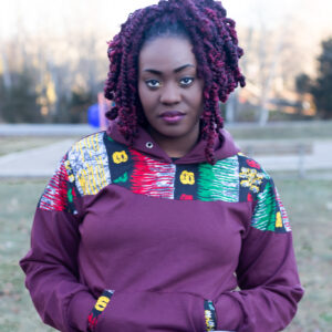 Ethnic Print on Purple Hoodie