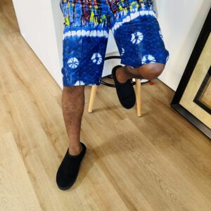 Mood Blue Ankara shorts