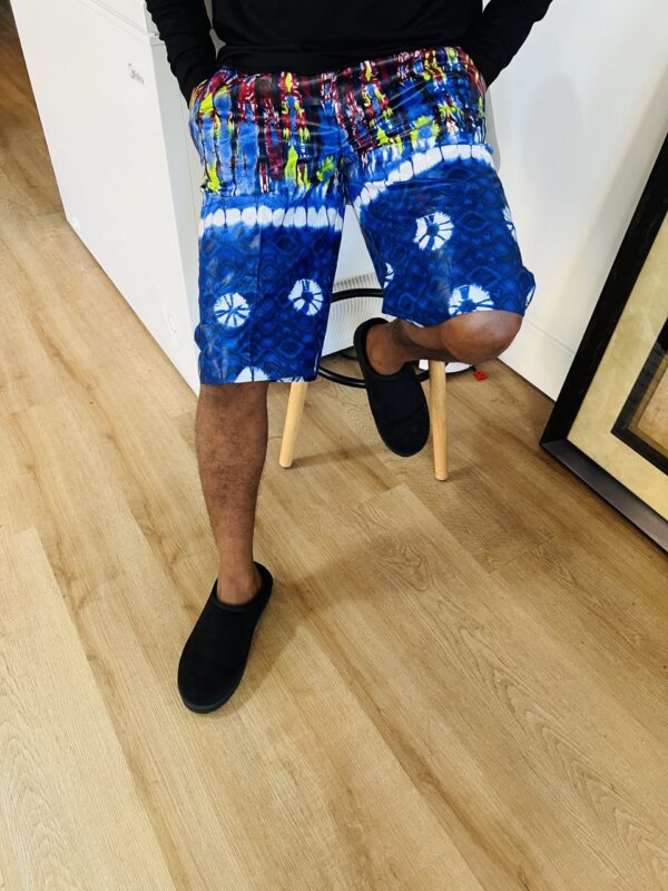 Mood Blue Ankara shorts