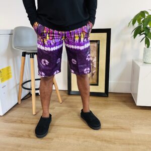 Tribal Purple Ankara Shorts
