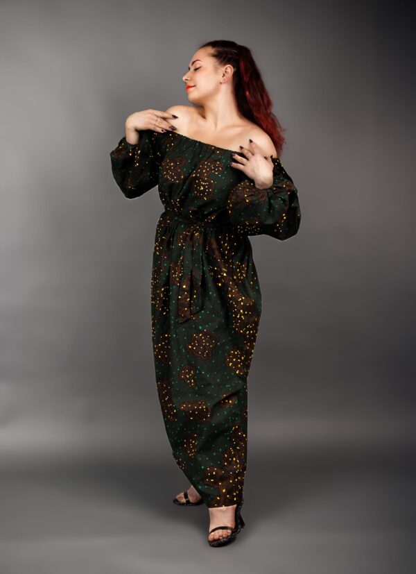 GREEN STONED KAFTAN